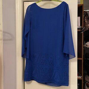 Tahari Royal Blue Shift Dress